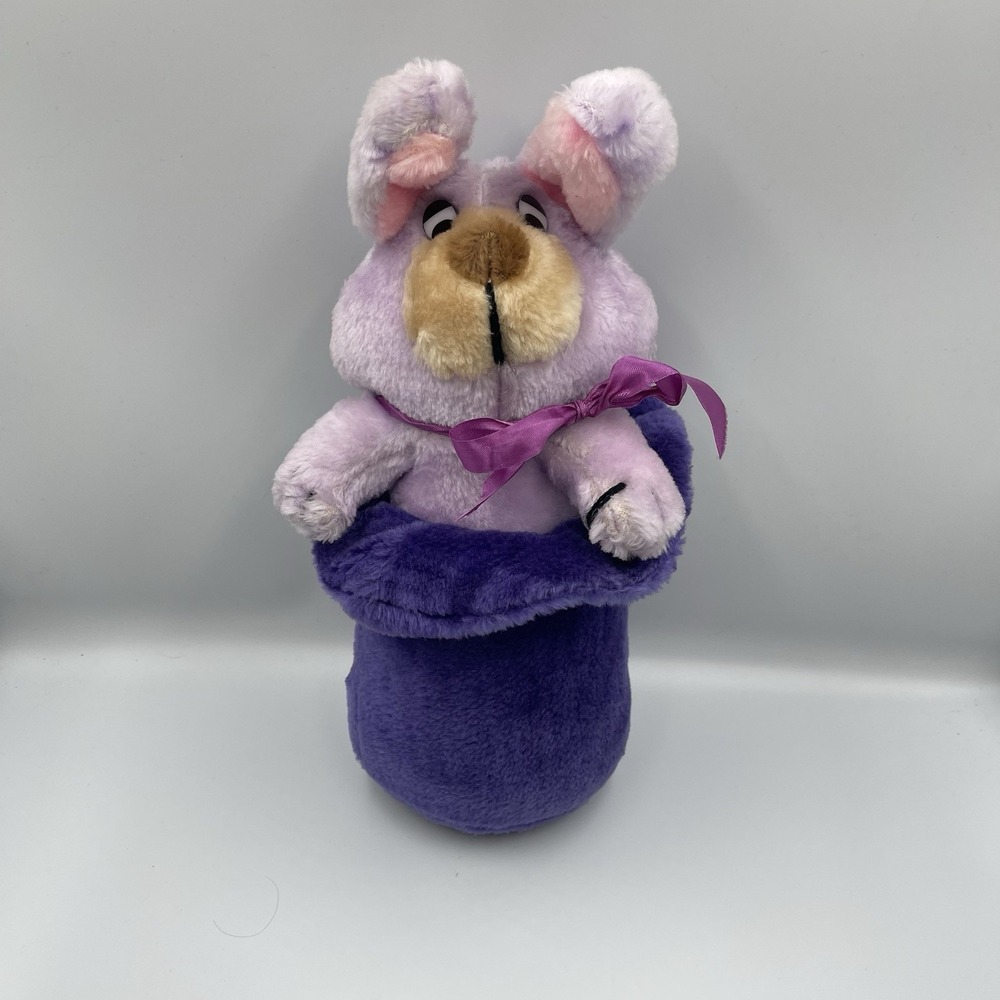 Vintage 1984‎ Rabbit in a Hat Plush Stuffed Animal A-1 Novelty Made In Korea/USA